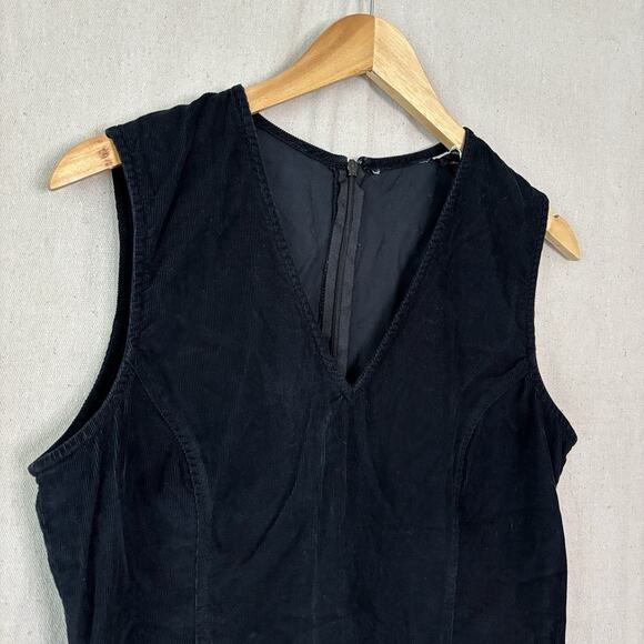 Corduroy Womens Raw Hem Boho‎ Witchy Sleeveless Top Size M Vamp Festival Edgy - Picture 5 of 6